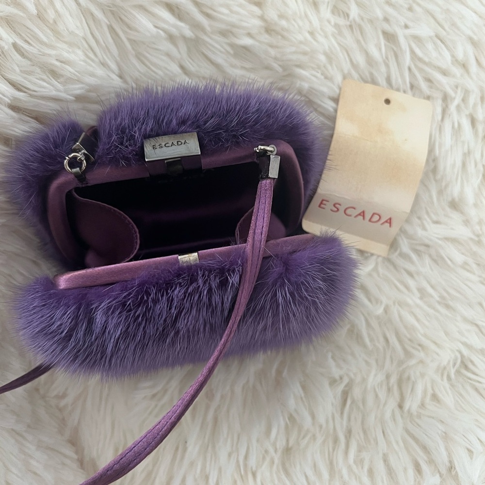 Escada Violet mini mink Fur Shoulder Bag - Picture 4 of 5